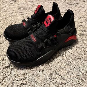 Kivini Steel Toe Safety Shoe Men 7 Women 9.5 Lightweight Comfortable Black